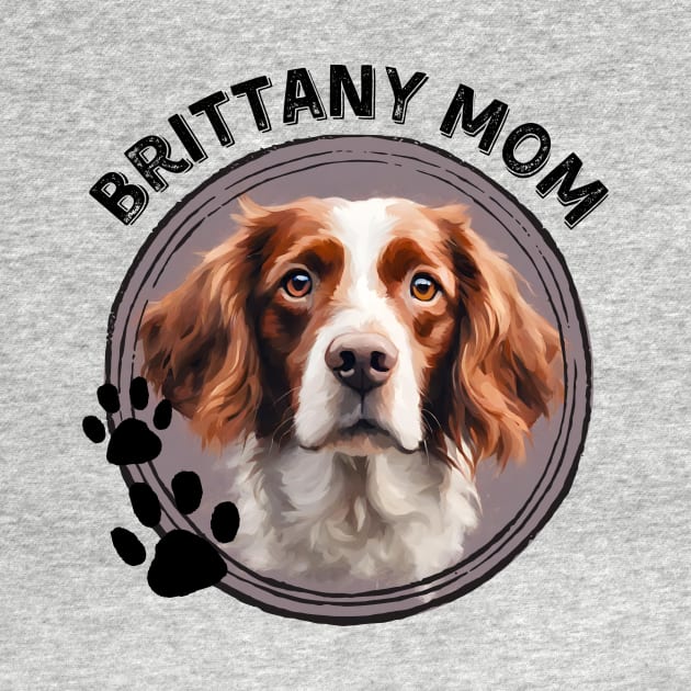 Brittany Spaniel Dog Mom Dog Breed Portrait by PoliticalBabes